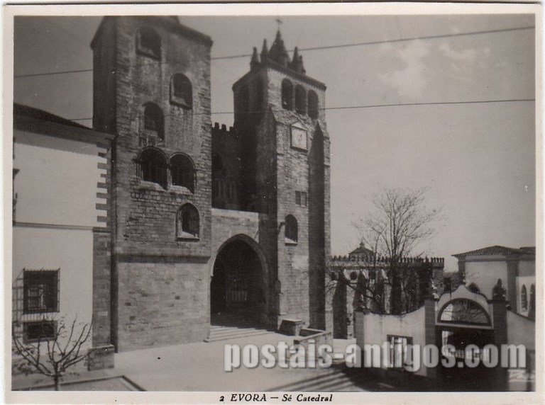 Bilhete postal da Sé Catedral de Évora | Portugal em postais antigos