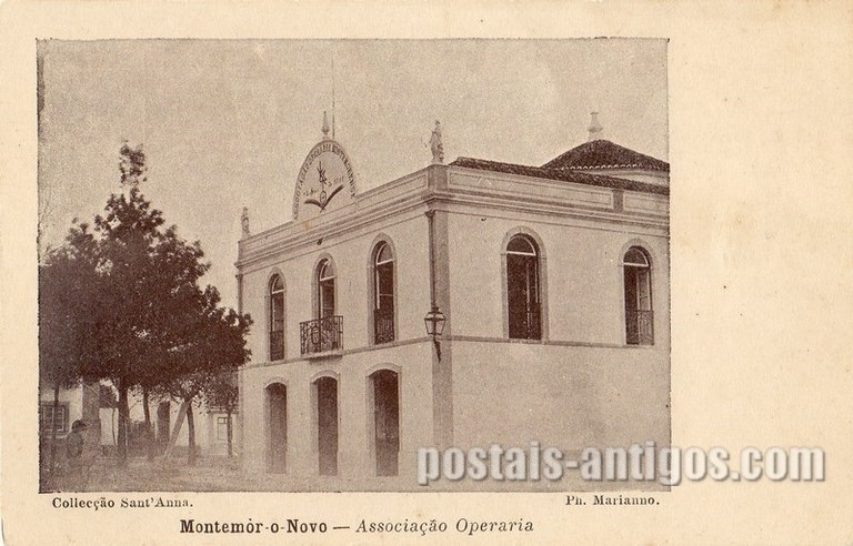 Bilhete postal de Montemor-o-Novo, Associação Operária | Portugal em postais antigos 