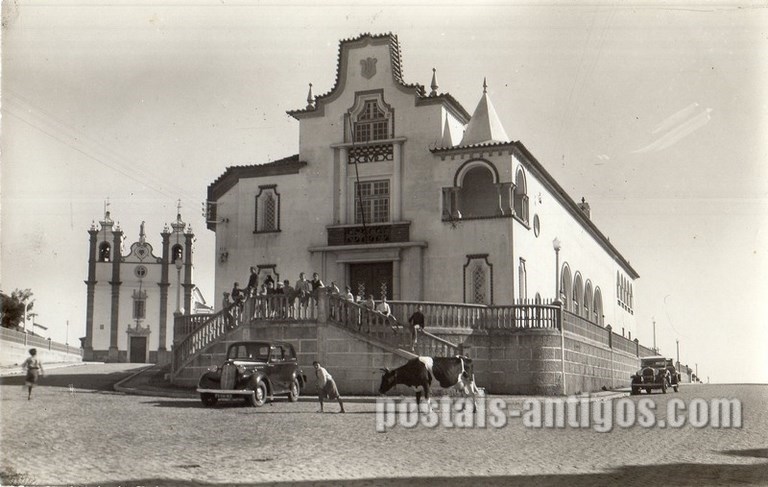 Bilhete postal de Montemor-o-Novo, Sede Sociedade Carlista​ | Portugal em postais antigos 