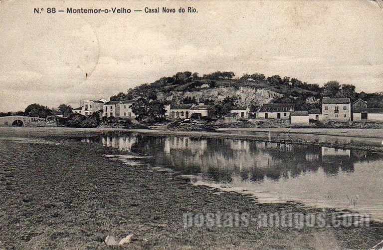 Postal antigo de Montemor-o-Velho, Portugal: Casal Novo do Rio Mondego.