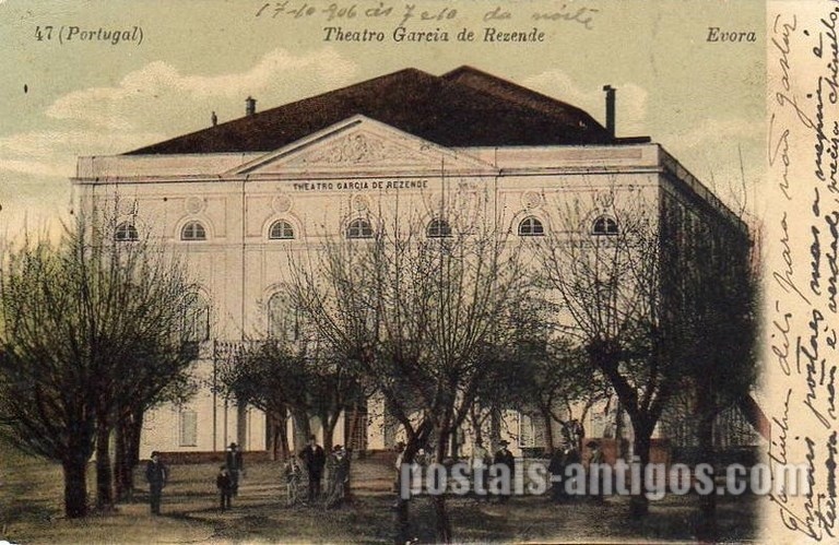 Bilhete postal do Teatro Garcia de Resende​​ - Évora | Portugal em postais antigos