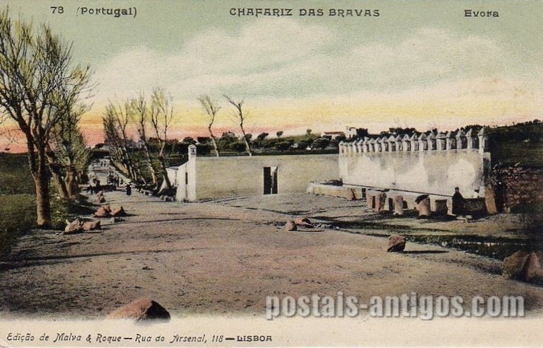 Bilhete postal do Chafariz das Bravas - Évora | Portugal em postais antigos