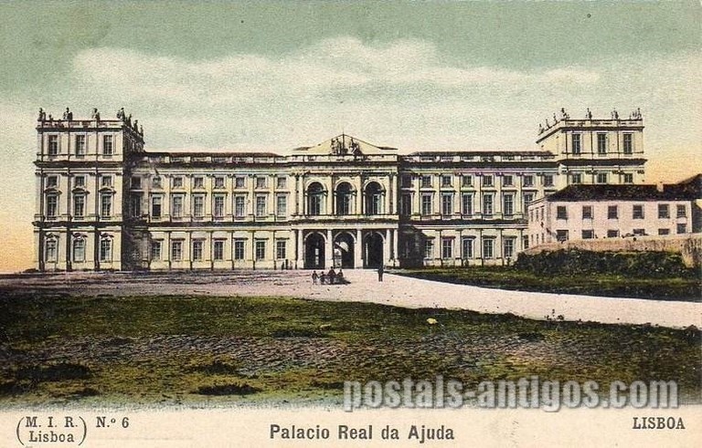 Bilhete postal ilustrado de Lisboa, Palácio Real da Ajuda | Portugal em postais antigos