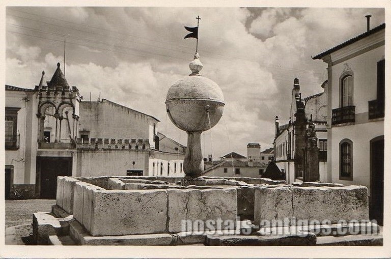 Bilhete postal da Fonte das Portas de Moura, Évora | Portugal em postais antigos