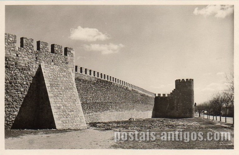 Bilhete postal das Muralhas do Século XIV, Évora | Portugal em postais antigos