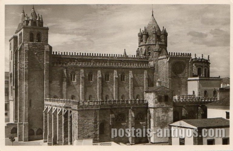 Bilhete postal da Sé Catedral de Évora | Portugal em postais antigos