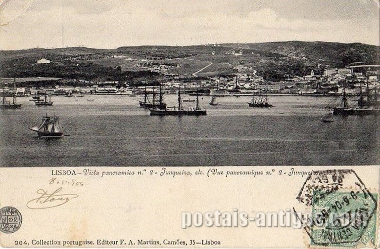 Bilhete postal ilustrado de Lisboa, Panorama n°2 | Portugal em postais antigos