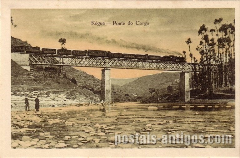 Bilhete postal antido de Peso da Régua: Ponto do Corgo | Portugal em postais antigos.