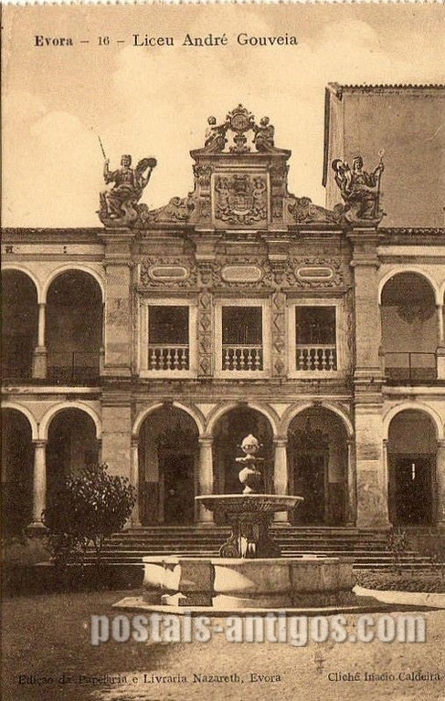Bilhete postal do Liceu André Gouveia, Évora | Portugal em postais antigos