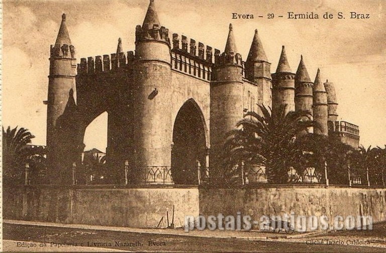Bilhete postal da Ermida de São Brás​, Évora | Portugal em postais antigos