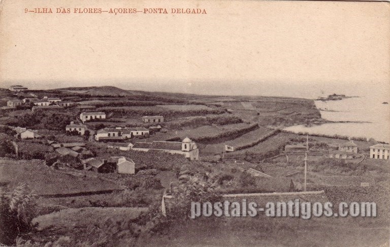 Bilhete postal de Ponta Delgada, Santa Cruz das Flores, Açores | Portugal em postais antigos