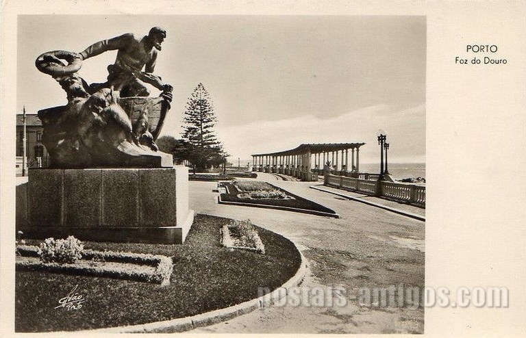 Postal antigo de Porto, Portugal: Foz do Douro | Portugal em postais antigos