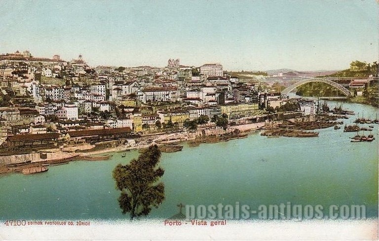 Postal antigo de Porto, Portugal: Vista geral​ | Portugal em postais antigos