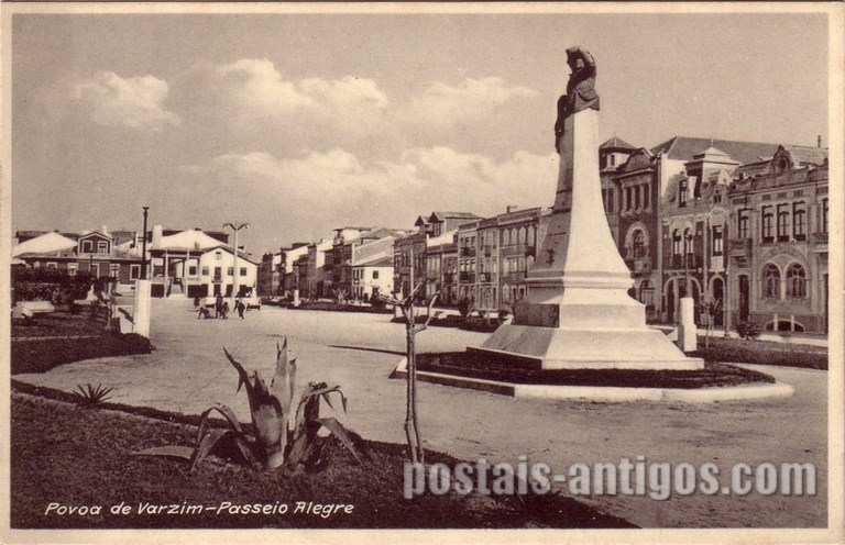 Bilhete postal ilustrado antigo de Passio Alegre, Póvoa de Varzim  | Portugal em postais-antigos.com 