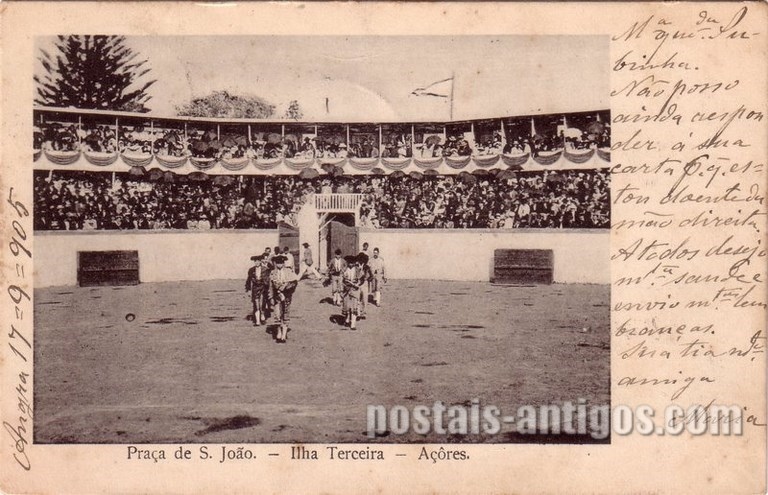 Bilhete postal de Praça da São João, Angra do Heroísmo, Açores | Portugal em postais antigos