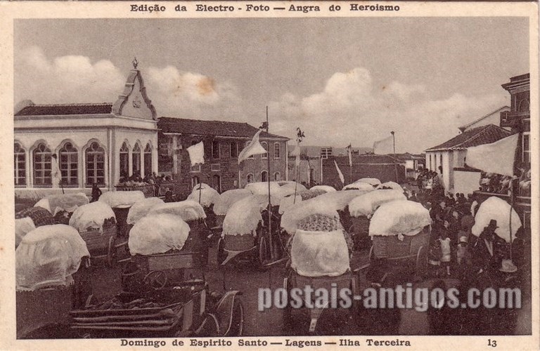 Bilhete postal do Domingo do Espírito Santo, Ilha Terceira, Açores  | Portugal em postais antigos
