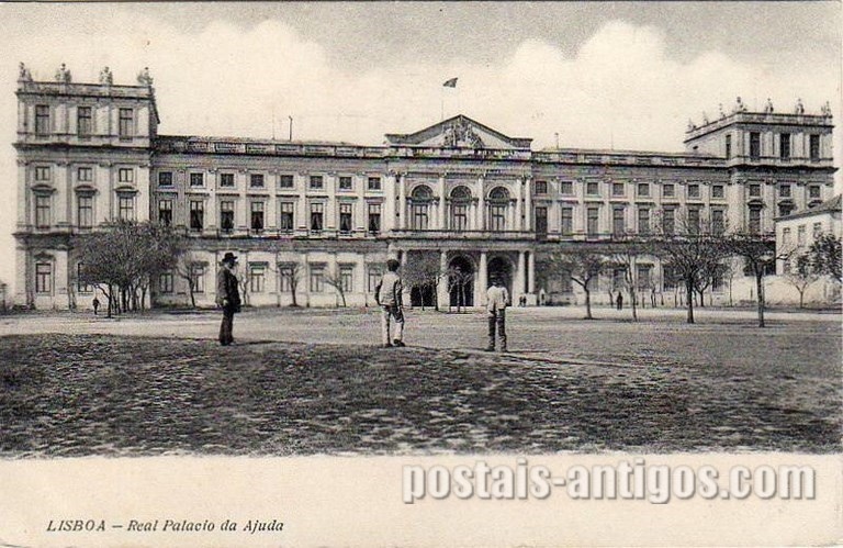Bilhete postal ilustrado de Lisboa, Real Palácio da Ajuda | Portugal em postais antigos