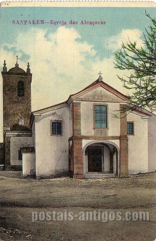 Bilhete postal ilustrado de Santarém, Igreja das Alcaçovas | Portugal em postais antigos