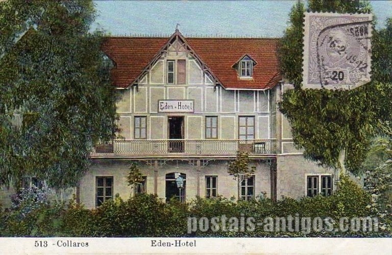 Bilhete postal ilustrado de Colares (Sintra), Eden-Hotel | Portugal em postais antigos 