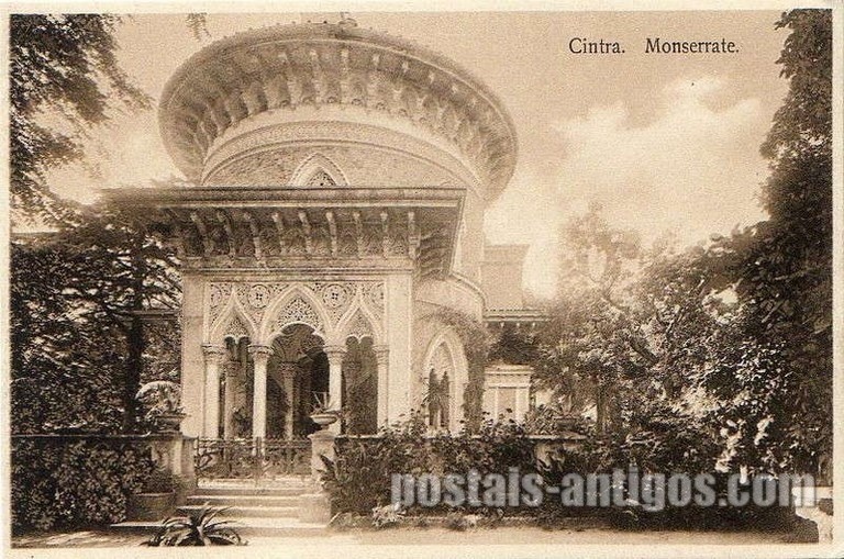 Bilhete postal ilustrado do ​Palácio de Monserrate​, Sintra | Portugal em postais antigos 