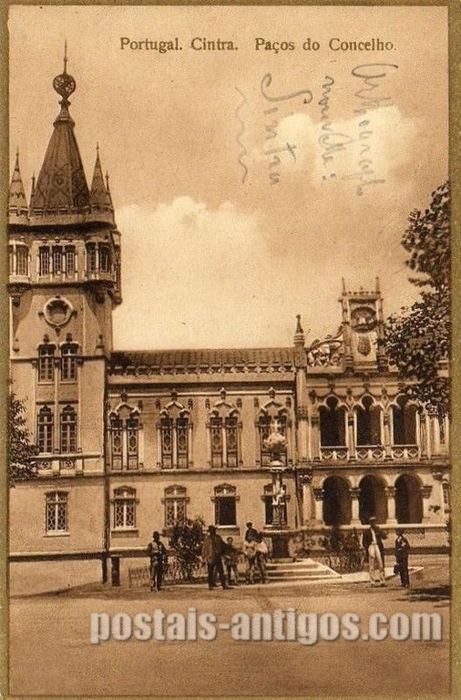 Bilhete postal ilustrado de Sintra, Paços do Concelho | Portugal em postais antigos 