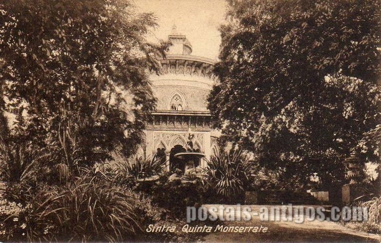 Bilhete postal ilustrado de Quinta de Monserrate​, Sintra | Portugal em postais antigos 