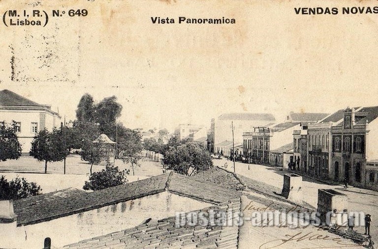 Bilhete postal ilustrado antigo,  Vista panoramica de Vendas Novas | Portugal em postais antigos