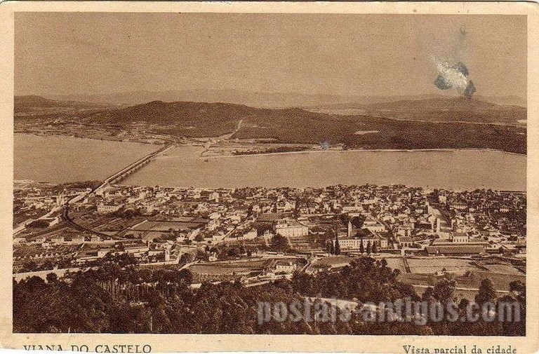 Bilhete postal antigo de Viana do Castelo, Vista parcial | Portugal em postais antigos