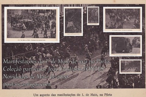 Manifestações do 1° de Maio de 1931 no Porto - Novidades de maio de 2020 | Portugal em postais antigos
