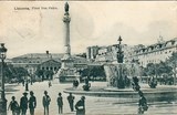 Bilhete postal ilustrado de Lisboa: Praça Dom Pedro IV (Rossio) | Portugal em postais antigos