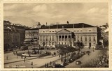 Bilhete postal ilustrado de Lisboa: Teatro Nacional Dona Maria II | Portugal em postais antigos