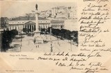 Bilhete postal ilustrado de Lisboa: Praça Dom Pedro IV (Rossio) | Portugal em postais antigos