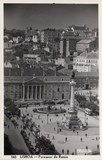 Bilhete postal antigo de Lisboa: Rossio Visto do Elevador | Portugal em postais antigos