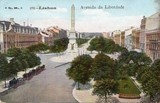 Bilhete postal ilustrado de Lisboa: Praça dos Restauradores | Portugal em postais antigos