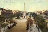 Bilhete postal antigo de Lisboa: ​Praça dos Restauradores | Portugal em postais antigos