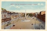 Bilhete postal ilustrado de Lisboa: ​Praça dos Restauradores | Portugal em postais antigos