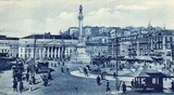 Bilhete postal antigo de Lisboa: Praça Dom Pedro IV (Rossio) | Portugal em postais antigos