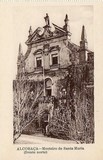Bilhete postal de Alcobaça, Frente norte do Mosteiro de Santa Maria | Portugal em postais antigos