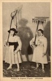 Bilhete postal antigo: Pescadores de Apúlia​ - Esposende - Costume Português - Exposição Universal de Paris de 1937.