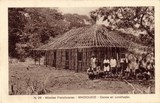 Bilhete postal ilustrado de Moçambique, Escola em construção, Macequece | Portugal em postais antigos 
