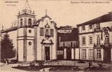 Bilhete postal ilustrado de Amarante: Igreja e hospital da Misericórdia | Portugal em postais antigos