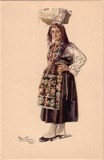 Bilhete postal ilustrado por Alberto Souza: Costume de Viana do Castelo | Portugal em postais-antigos.com