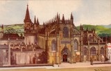 Bilhete postal ilustrado por Alberto Souza: Mosteiro da Batalha | Portugal em postais-antigos