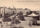 Bilhete postal de Faro: Praça e Jardim D. Francisco Gomes | Portugal em postais antigos