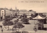 Bilhete postal de Faro: Praça e Jardim D. Francisco Gomes | Portugal em postais antigos