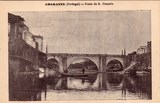 Bilhete postal ilustrado de Amarante: Ponte de São Gonçalo | Portugal em postais antigos