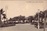 Bilhete postal de Faro: Um trecho do Jardim | Portugal em postais antigos