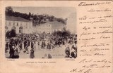 Bilhete postal antigo de Tomar: Mercado na praça de D. Manuel | Portugal em postais antigos