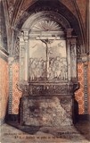 Bilhete postal ilustrado de Tomar, Retábulo em pedra da Capela de Santa Iria | Portugal em postais antigos