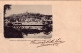 Bilhete postal antigo de Tomar: Margens do rio Nabão | Portugal em postais antigos